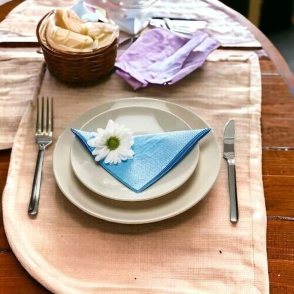 IKEA FANTASTISK Paper Napkins Absorb Quickly 15 ¾x15 ¾ "‎ Blue/50 Pack - Picture 5 of 9